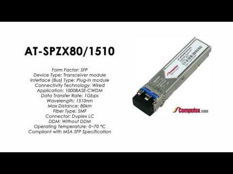 AT-SPZX80/1510  |  Allied Telesis Compatible 1000BASE-CWDM 1510nm 80km SFP