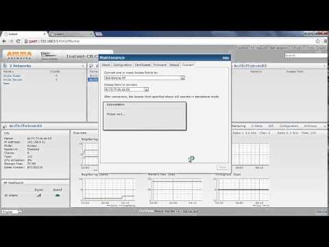 Configuring Aruba Instant Access Point To Standalone Mode