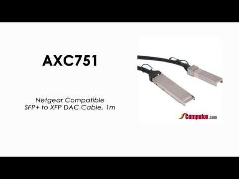 AXC751  |  Netgear Compatible SFP+ To XFP DAC Cable, 1m