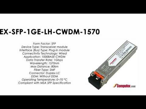 EX-SFP-1GE-LH-CWDM-1570  | Juniper Compatible 1000Base-CWDM SFP 1570nm 80km SMF