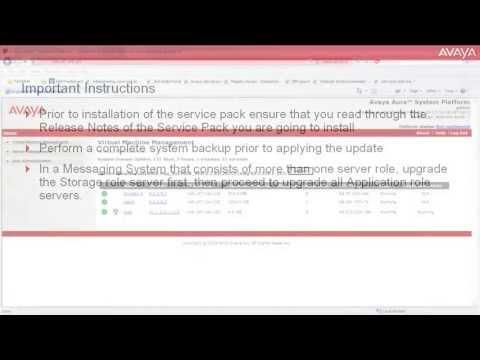 How To Install Service Pack On Aura Messaging Server