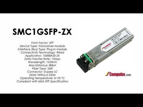 SMC1GSFP-ZX  |  SMC Compatible 1000Base-ZX 1550nm 80km SFP
