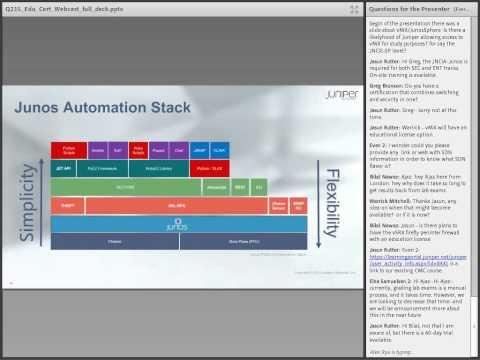 Juniper Networks Education And Certification Webcast -- June 2015