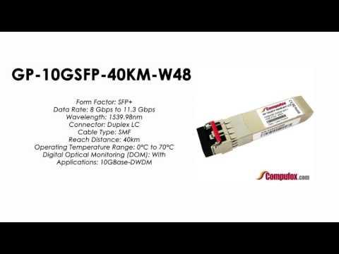 GP-10GSFP-40KM-W48  |  Force10 Compatible 10GBase-DWDM SFP+ 1539.98nm 40km SMF