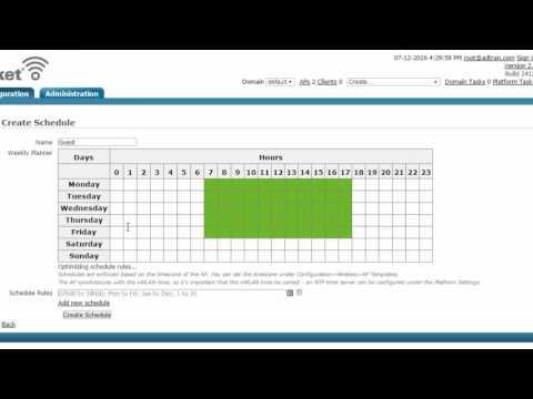 ADTRAN Bluesocket - VWLAN Create A Role Schedule