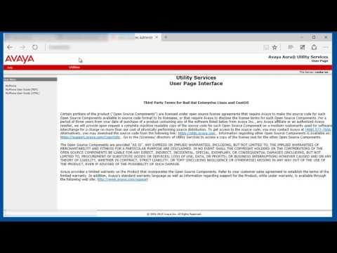 How To Configure And Use Avaya Aura Utility Services MyPhone Application