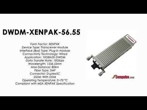 DWDM-XENPAK-56.55  |  Cisco Compatible 10GBASE-DWDM XENPAK 1556.55nm 80km