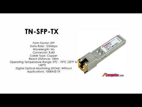 TN-SFP-TX  |  Transition Compatible 100BASE-TX RJ-45, 100m