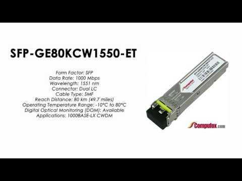 SFP-GE80KCW1550-ET  |  Juniper Compatible 1000BASE-CWDM SFP 1551nm 80km SMF