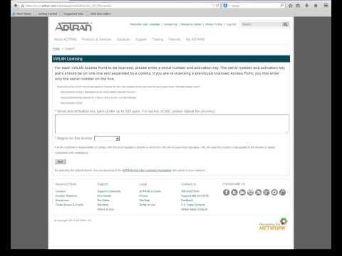 ADTRAN VWLAN Licensing