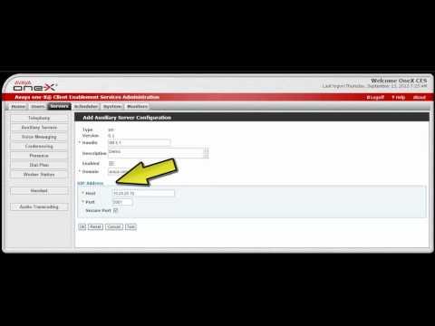 How To Configure Auxiliary Servers On Avaya One-X Client Enablement Services