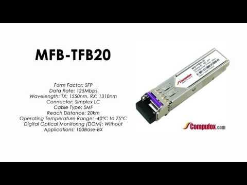 MFB-TFB20  |  Planet Compatible 100Base-BX Tx1550nm/Rx1310nm 20km SFP