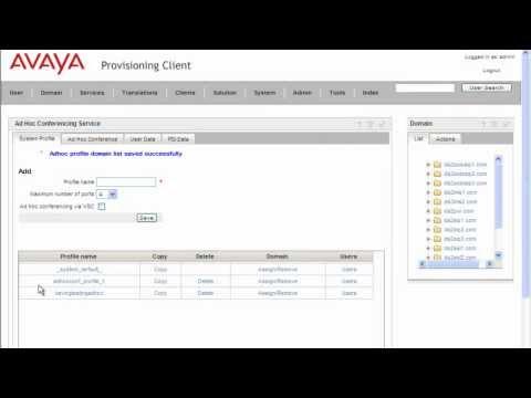 How To Configure Avaya AS5300 Ad Hoc Conferencing Service