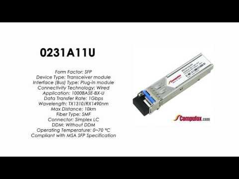 0231A11U  |  Huawei Compatible SFP 1000BASE-BXU Tx1310nm/Rx1490nm 10km