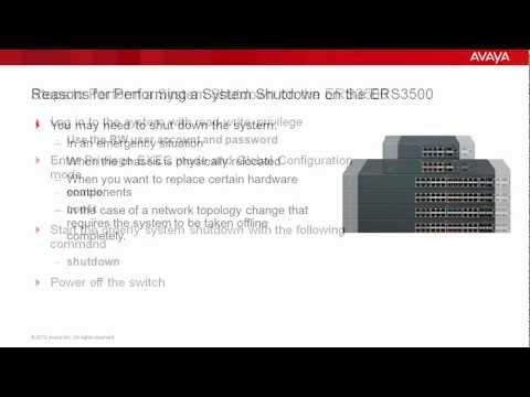 How To Perform A System Shutdown On The Avaya ERS3500