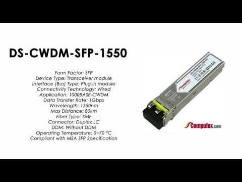DS-CWDM-SFP-1550  |  Cisco Compatible 1000Base-CWDM SFP 1550nm 80km