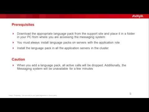 How To Install Language Pack In Avaya Aura Messaging