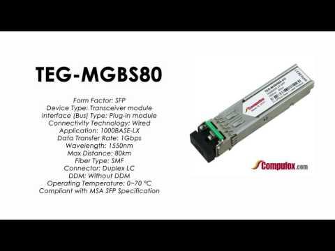 TEG-MGBS80  |  TRENDnet Compatible 1000BASE-ZX 1550nm 80km SFP