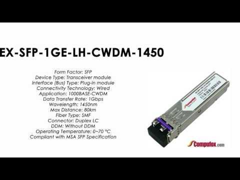 EX-SFP-1GE-LH-CWDM-1450  | Juniper Compatible 1000Base-CWDM SFP 1450nm 80km SMF
