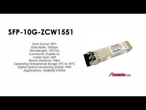 SFP-10G-ZCW1551  |  Huawei Compatible SFP+ 10GBASE-CWDM SMF 1551nm 70km