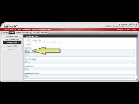 How To Create Prototype Users On Avaya One-X Client Enablement Services