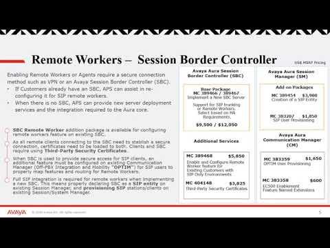 Avaya Professional Services Offers For Covid-19 Remote Workers