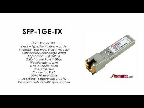 SFP-1GE-TX  |  Juniper Compatible 1000Base-TX SFP 100M Copper