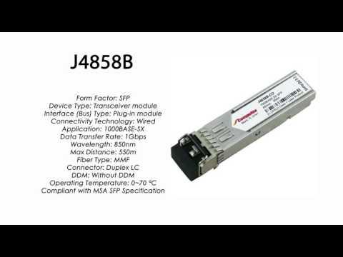 J4858B  |  HP Compatible 1000Base-SX 850nm 550m MMF SFP