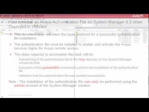 How To Install An AFS File On System Manager 6.2 Deployed In VMware