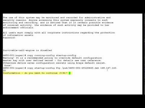 How To Backup Avaya Media Gateway G450 Configuration To S8300 Media Server