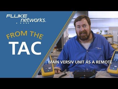 Using A Versiv™ Main Unit As A Remote By Fluke Networks