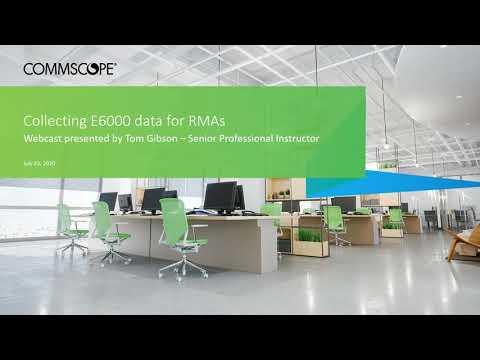 Capturing E6000 CER Data For RMA Processing