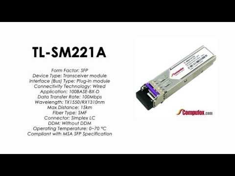 TL-SM221A  |  TP-Link Compatible 100Base-BX Tx1550nm/Rx1310nm 15km SFP