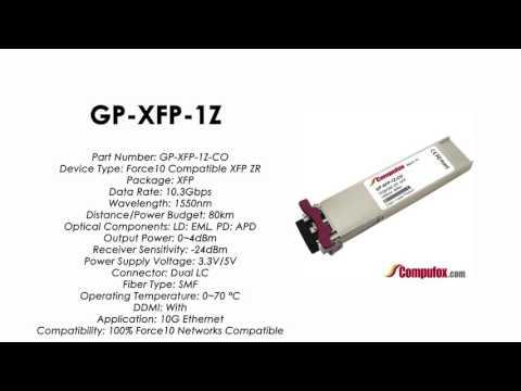 GP-XFP-1Z | Force10 Compatible 10GBASE-ZR XFP SMF 1550nm 80km DDM