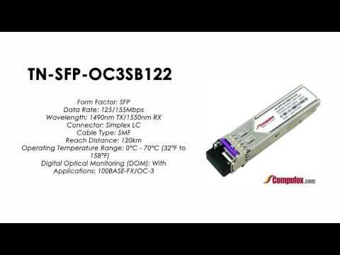 TN-SFP-OC3SB122 | Transition Compatible 100BASE-FX/OC-3 BIDI SFP 1550nmTx/1490nmRx 120km