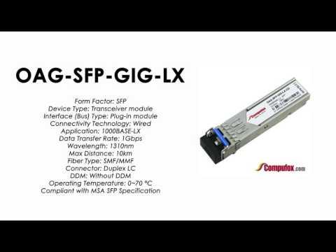 OAG-SFP-GIG-LX  |  Alcatel Compatible 1000Base-LX 1310nm 10km SFP