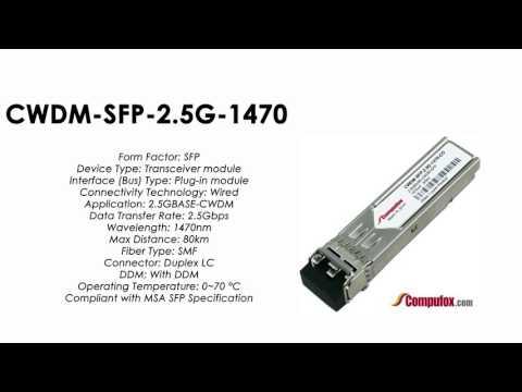 CWDM-SFP-2.5G-1470  |  Cisco Compatible 2.5Gb/s CWDM SFP 1470nm 80km