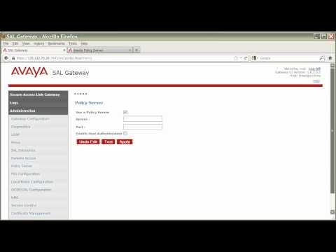 How To Integrate Avaya Secure Access Link Gatway With A Secure Access Link Policy Server 1.5