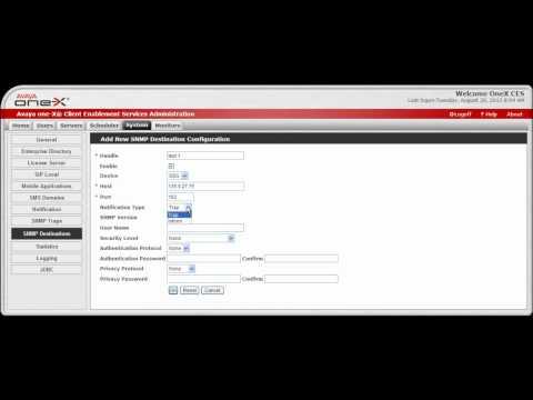 How To Configure SNMP Destinations On Avaya One-X Client Enablement Services