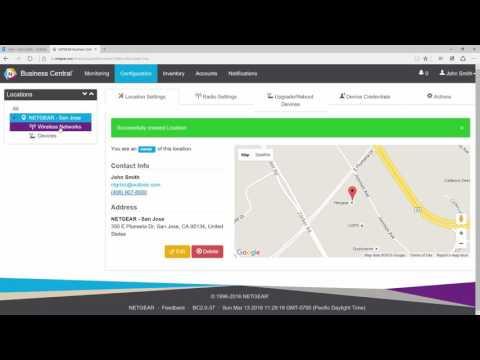 NETGEAR Business Central Wireless Manager Initial Setup