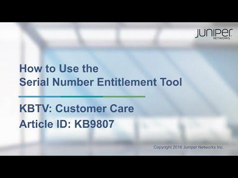How To Use The Serial Number Entitlement Tool