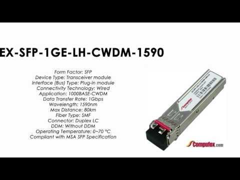 EX-SFP-1GE-LH-CWDM-1590  | Juniper Compatible 1000Base-CWDM SFP 1590nm 80km SMF