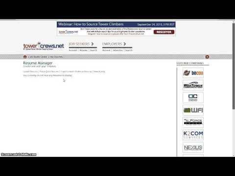TowerCrews.Net - Inporting A LinkedIN Profile Resume