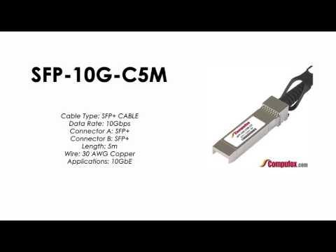 SFP-10G-C5M  |  Alcatel Compatible 10Gbps 5m SFP+ Copper Cable
