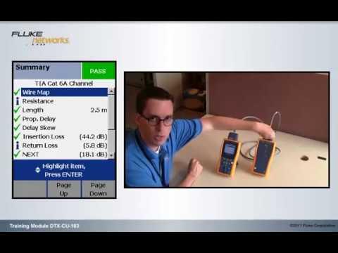Certifying A Cat 6A Patch Cord (DTX CU 103): By Fluke Networks