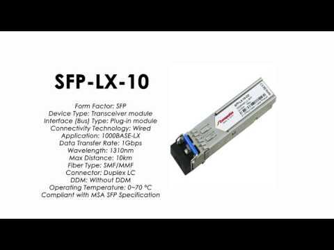 SFP-LX-10  |  ZyXEL Compatible 1000Base-LX SFP 1310nm 10km SMF