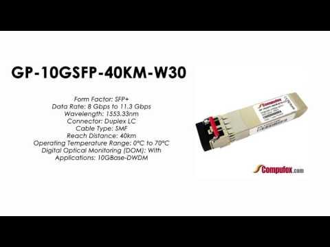 GP-10GSFP-40KM-W30  |  Force10 Compatible 10GBase-DWDM SFP+ 1553.33nm 40km SMF