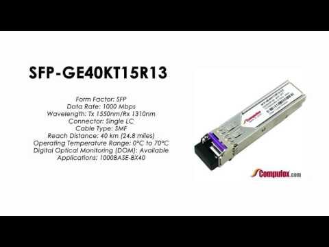 SFP-GE40KT15R13  | Juniper Compatible 1000BASE-BX SFP Tx1550nm/Rx1310nm 40km