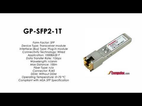 GP-SFP2-1T | Force10 Compatible 1000Base-T SFP 100m, RJ45 connector