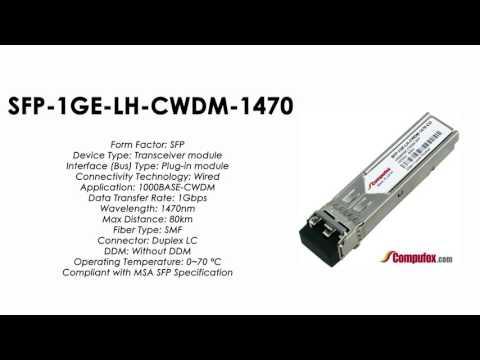 SFP-1GE-LH-CWDM-1470  |  Juniper Compatible 1000Base-CWDM SFP 1470nm 80km